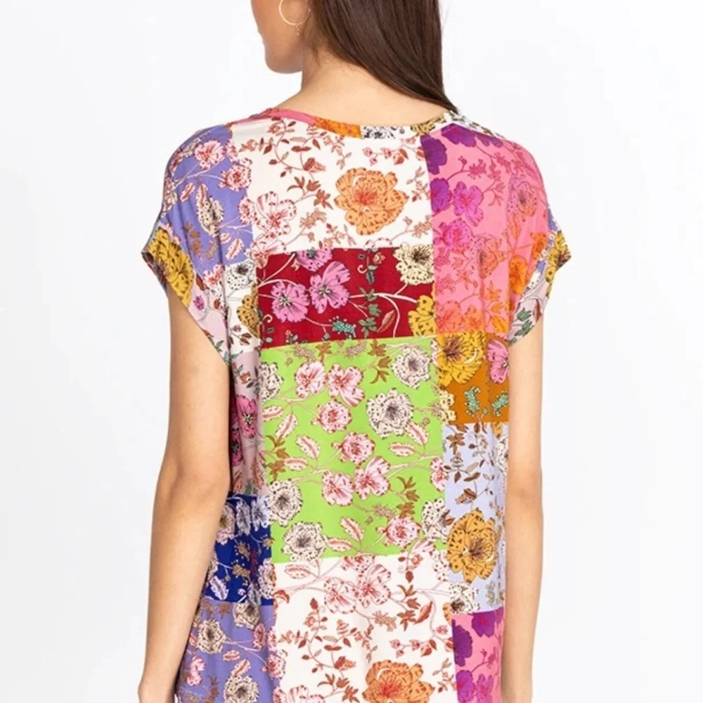 Johnny Was colorful short sleeve top size XS_3